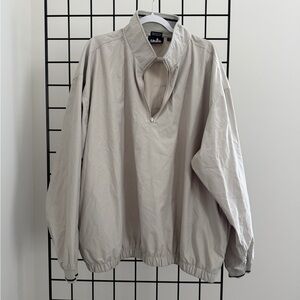 Ashworth Light Gray Pullover Windbreaker